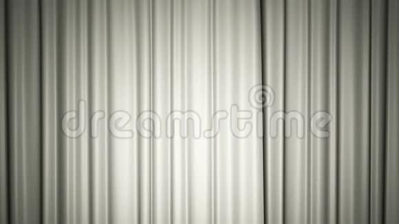 在舞台上拉开闪亮的白色丝绸窗帘3带有色度键的D动画视频的预览图