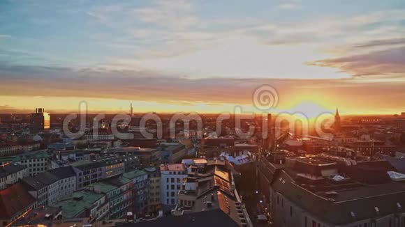 日落时的慕尼黑全景慕尼黑是首都人口最多的城市巴伐利亚第二大城市视频的预览图