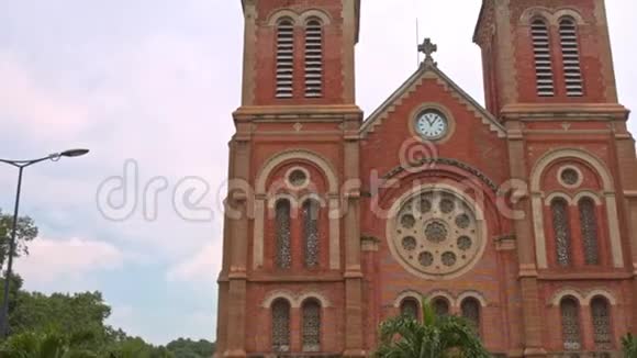 越南西贡老天主教教堂特写视频的预览图