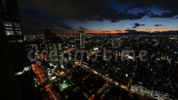 夜晚时光流逝东京日本视频的预览图