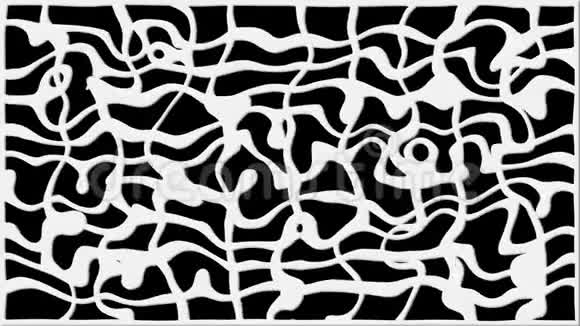 湍流网格空间变形的现代抽象三维绘制抽象背景计算机生成视频的预览图
