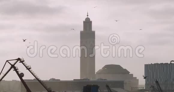 摩洛哥卡萨布兰卡的哈桑二世清真寺4K视频的预览图