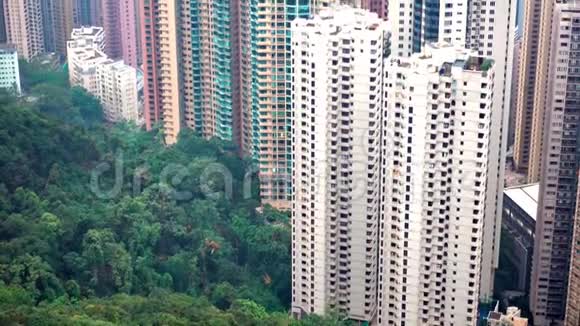 香港密集公寓区高景视频的预览图