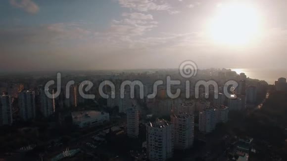 土耳其清晨的安塔利亚空中城市景观视频的预览图