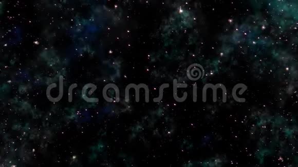 宇宙深处的旅程恒星星云和有宇宙星系背景的光视频的预览图