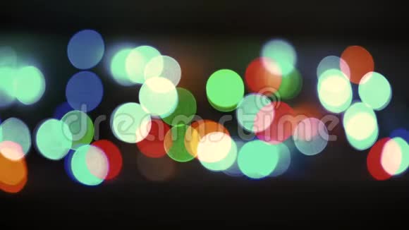 抽象模糊的圣诞灯背景视频的预览图