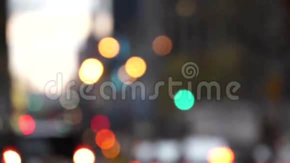 纽约市交通bokeh效应视频的预览图