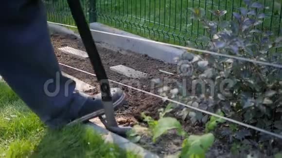 园丁在花园里工作视频的预览图