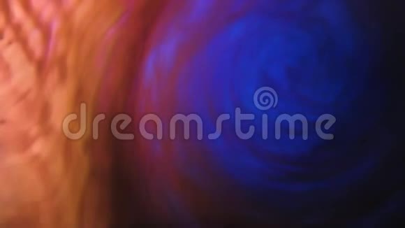 彩色涡旋油墨运动透镜耀斑视频的预览图