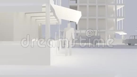 CGI城市生活微型户外提供人性化和积极的后勤服务视频的预览图