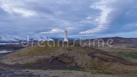雷克雅未提灯塔雷克雅未克冰岛空中观景台视频的预览图