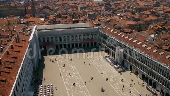 威尼斯圣马克从上面广场景色视频的预览图