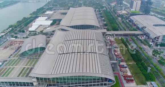 中国的大型展览中心中国国际展览鸟瞰图视频的预览图