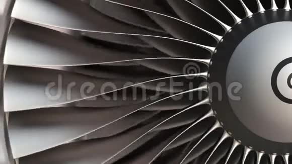 涡轮喷气发动机特写逼真的可循环动画视频的预览图