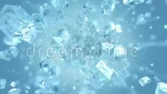 爆炸的结霜冰块视频的预览图