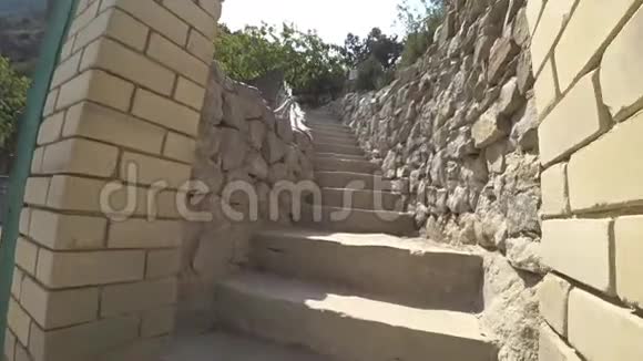 美丽的台阶从一块野石视频的预览图