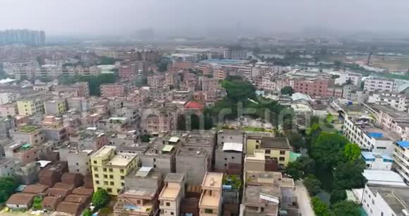 中国贫困地区全景中国贫民窟全景无人机的录像视频的预览图