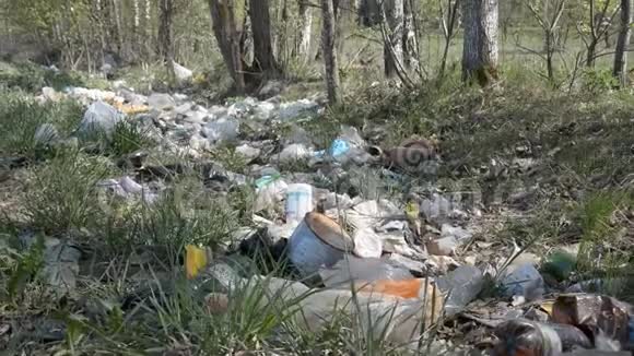 白俄罗斯明斯克2019年5月1日塑料和垃圾对环境的污染视频的预览图