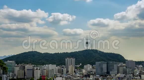 韩国首尔南三塔景观视频的预览图