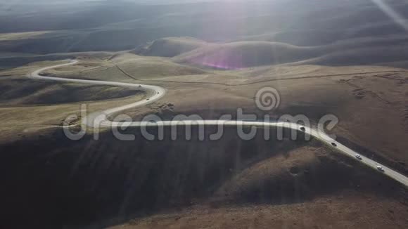 俄罗斯北高加索车臣共和国空中山路视频的预览图