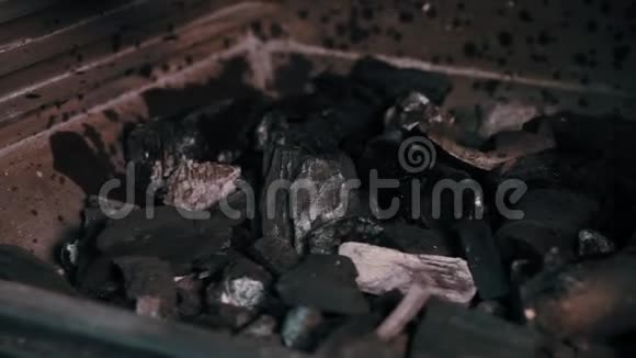在烤架里烧煤视频的预览图