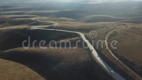 俄罗斯北高加索车臣共和国空中山路视频的预览图