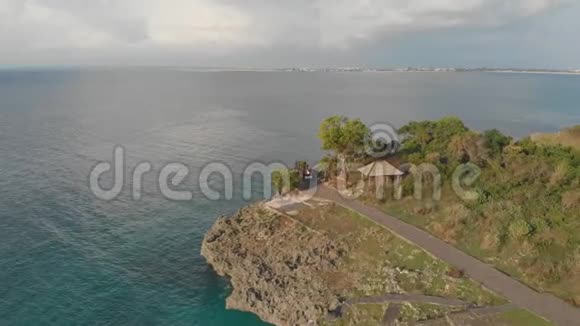 巴力岛潘泰特加尔旺尼村印度尼西亚空中观景视频的预览图