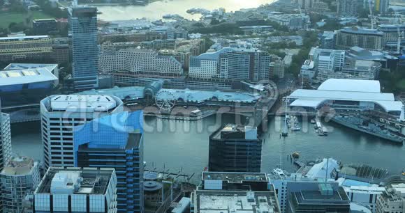 悉尼航空澳大利亚天际线和水路4K视频的预览图