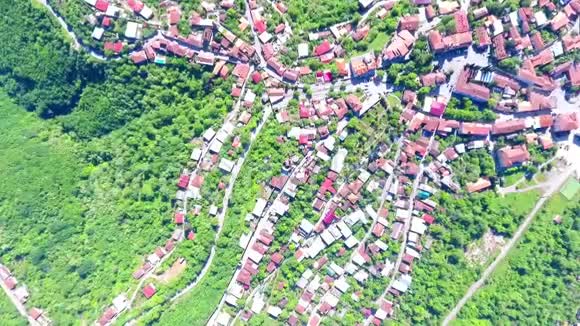 鸟瞰锡格纳吉市格鲁吉亚的锡格纳吉镇卡赫蒂最东的地区重要中心视频的预览图