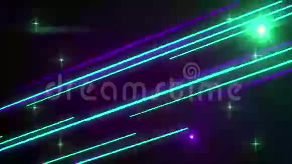 无缝抽象运动光闪耀闪耀发光射束元素在迪斯科或夜总会舞蹈音乐概念在巴视频的预览图