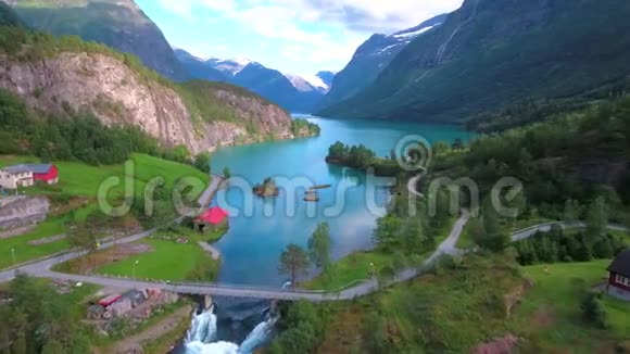洛瓦特奈湖美丽自然挪威视频的预览图
