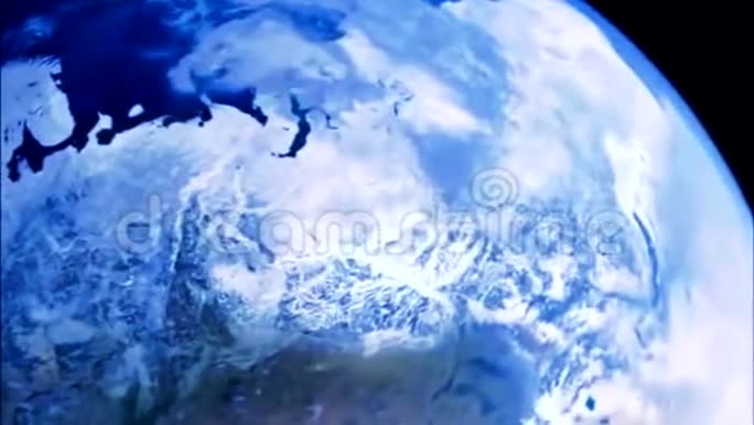行星地球从太空看到美丽的景色视频的预览图