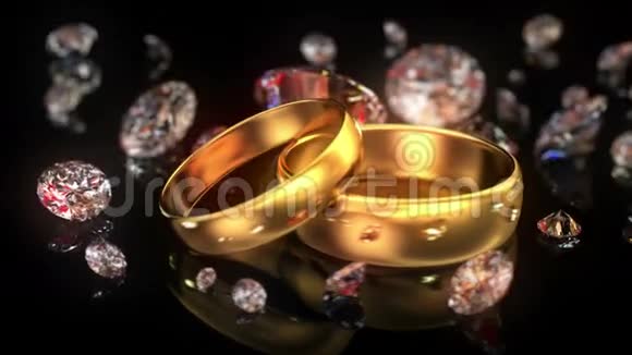 结婚戒指和钻石视频的预览图