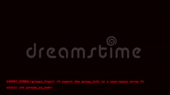 屏幕图形元素背景下的红色黑客代码视频的预览图