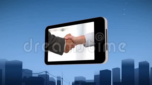 智能手机显示握手视频的预览图