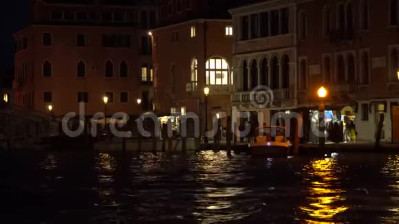 晚上的大运河威尼斯视频的预览图