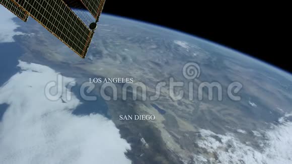 洛杉矶和圣地亚哥从太空中看到的一些元素视频的预览图