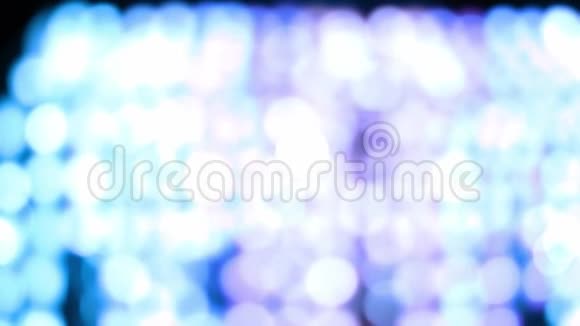 蓝色抽象波克背景的光从泰国兰纳灯笼晚上义蓬节庆祝概念视频的预览图