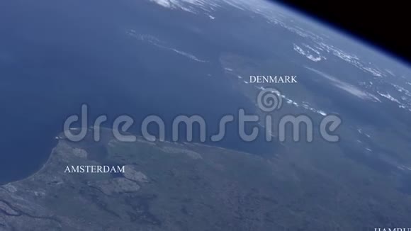 阿姆斯特丹丹麦和汉堡从太空中看到美国宇航局提供的一些元素视频的预览图
