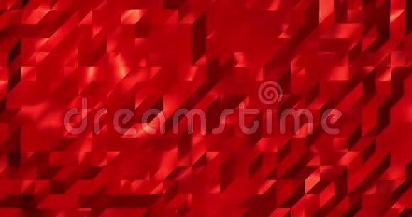 抽象的红色三维几何图案商业演示的马赛克金属背景视频的预览图