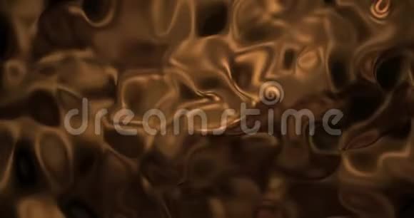 液体热巧克力背景熔化黑暗巧克力纹理3D渲染循环4k魅力丝绸背景动画视频的预览图
