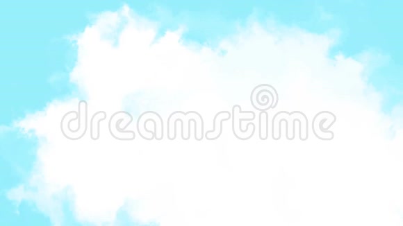 快乐复活节动画明信片多云的蓝天背景视频的预览图