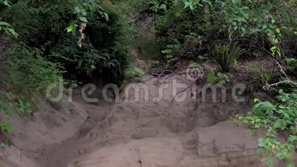 悬崖上的天然雨水通道视频的预览图