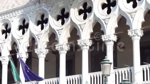 著名的Doge威尼斯宫的细节这是该市的主要地标之一视频的预览图