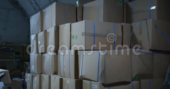 机器人在仓库中堆放箱子视频的预览图