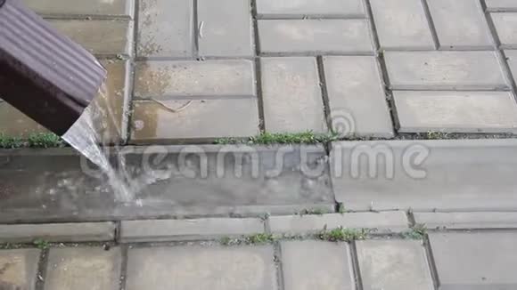 雨水从排水管流出视频的预览图