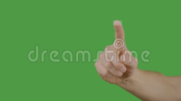手指触摸绿色的屏幕可以看到各种图形视频的预览图