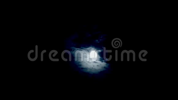 黑暗中的月亮和云视频的预览图