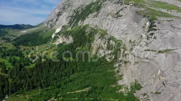 瑞士阿尔卑斯山的格兰德尔瓦尔德冰川瑞士从上面视频的预览图