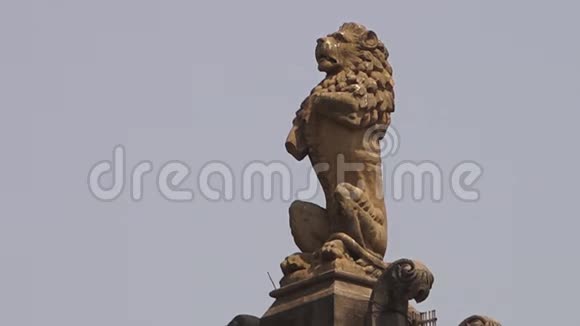 狮子的雕像视频的预览图